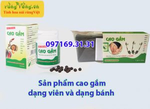 Các sản phẩm cao gắm